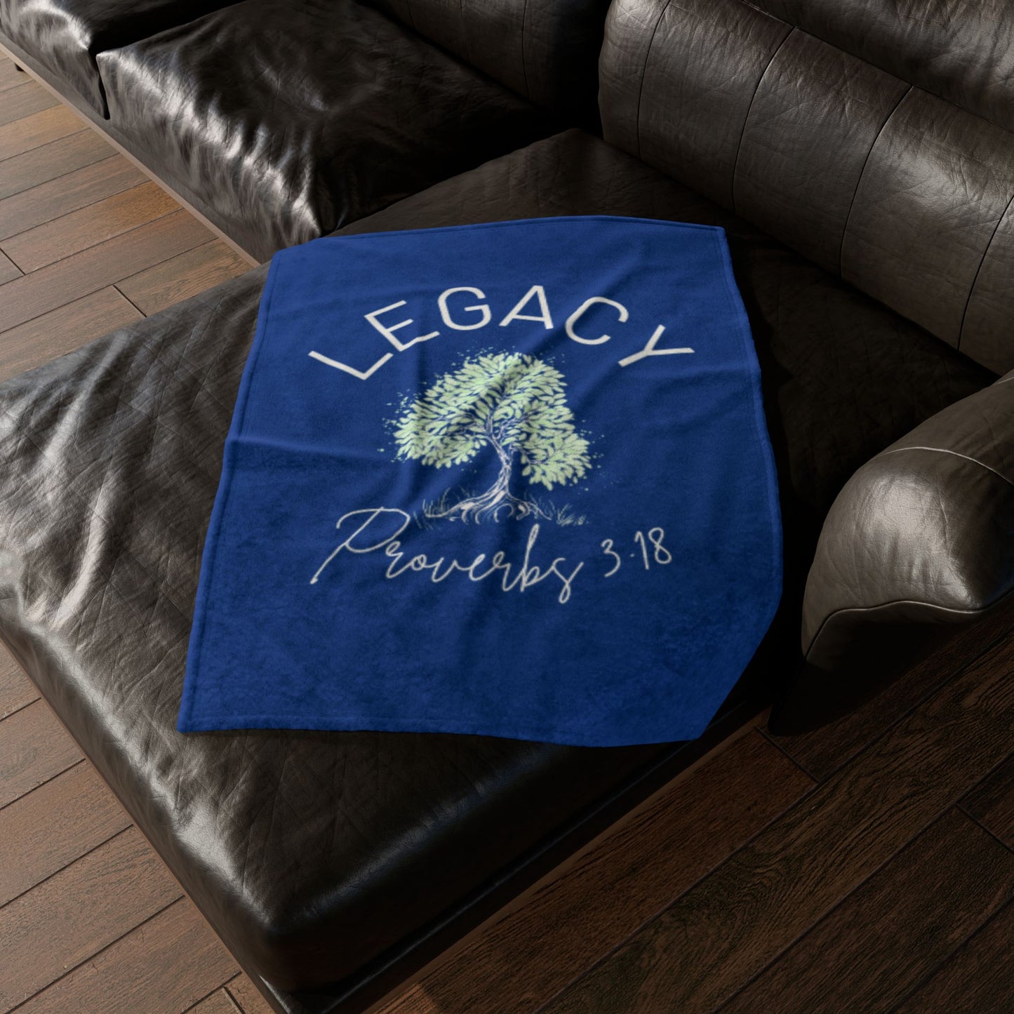 Legacy Tree Throw Blanket - Blue