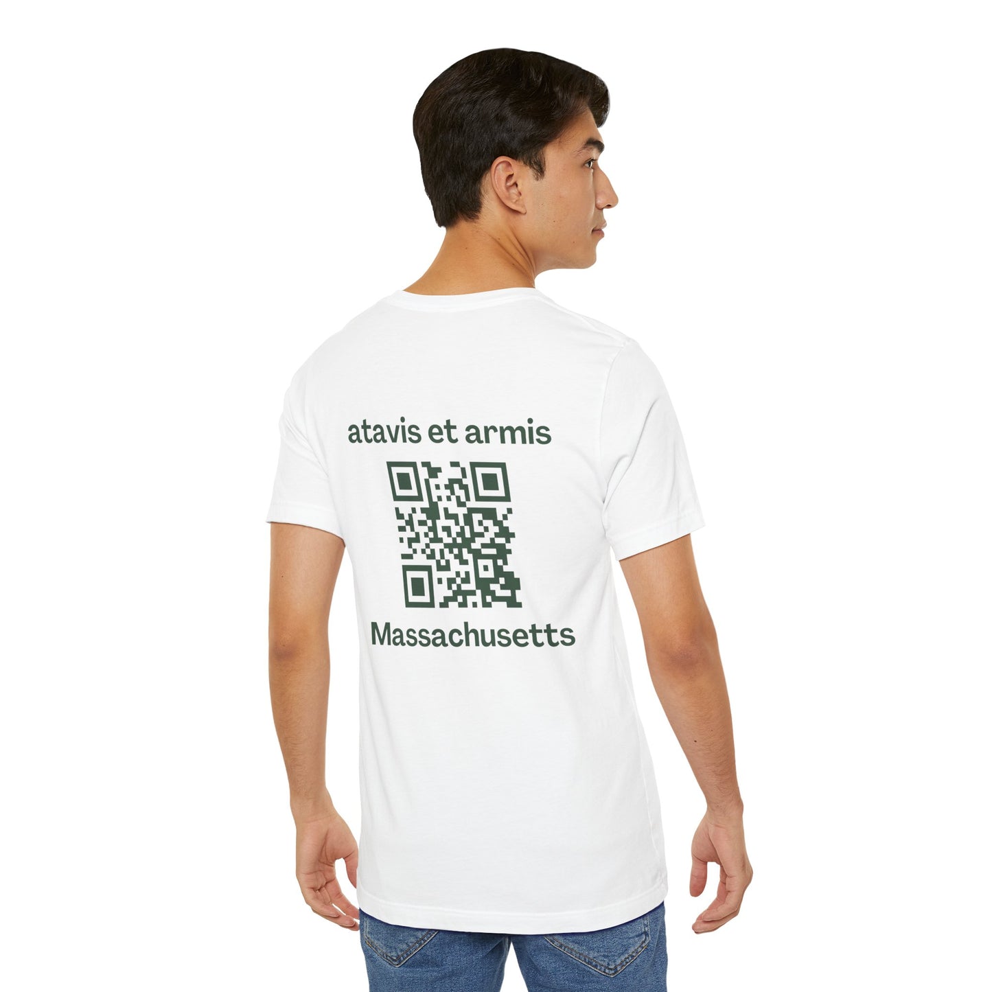 MHOSLJ Massachusetts T-Shirt - Large Cross Front and QR Back