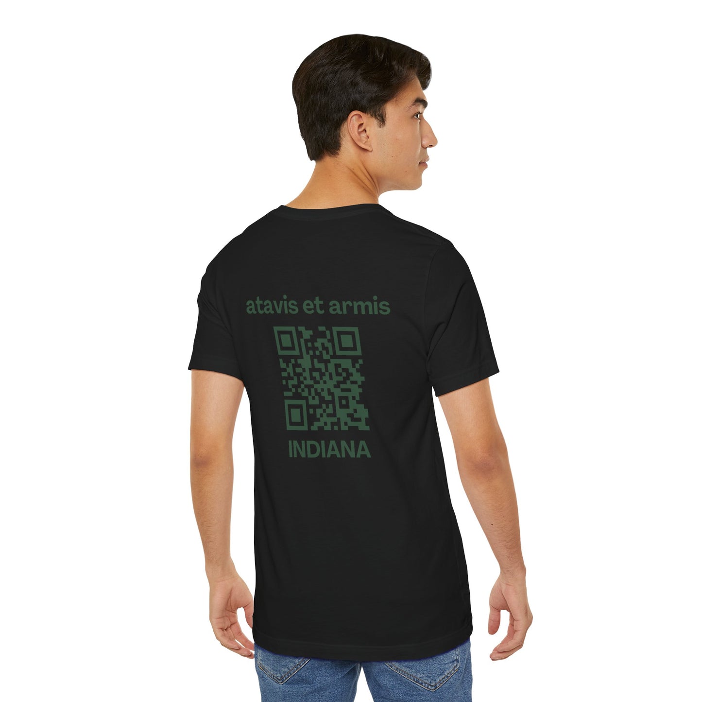 MHOSLJ Indiana T-Shirt - Large Cross Front and QR Back