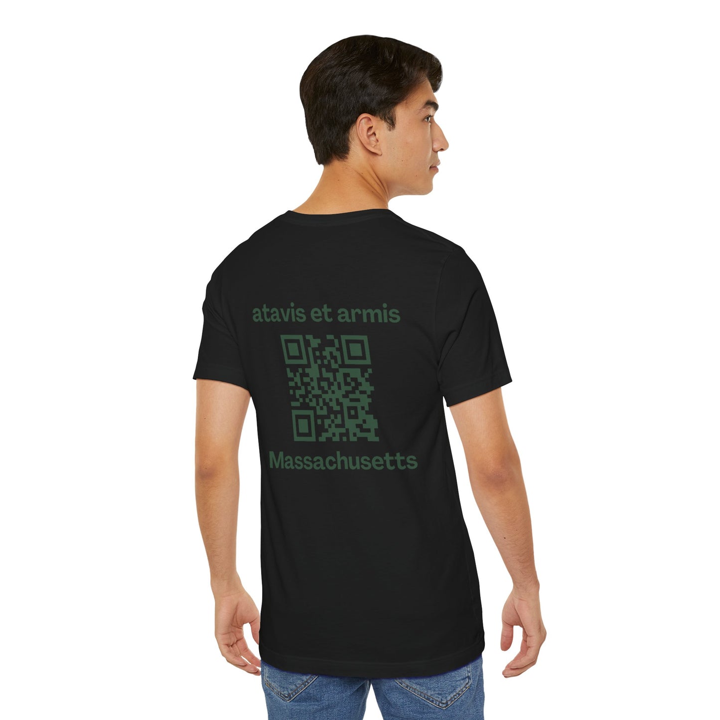 MHOSLJ Massachusetts T-Shirt - Large Cross Front and QR Back