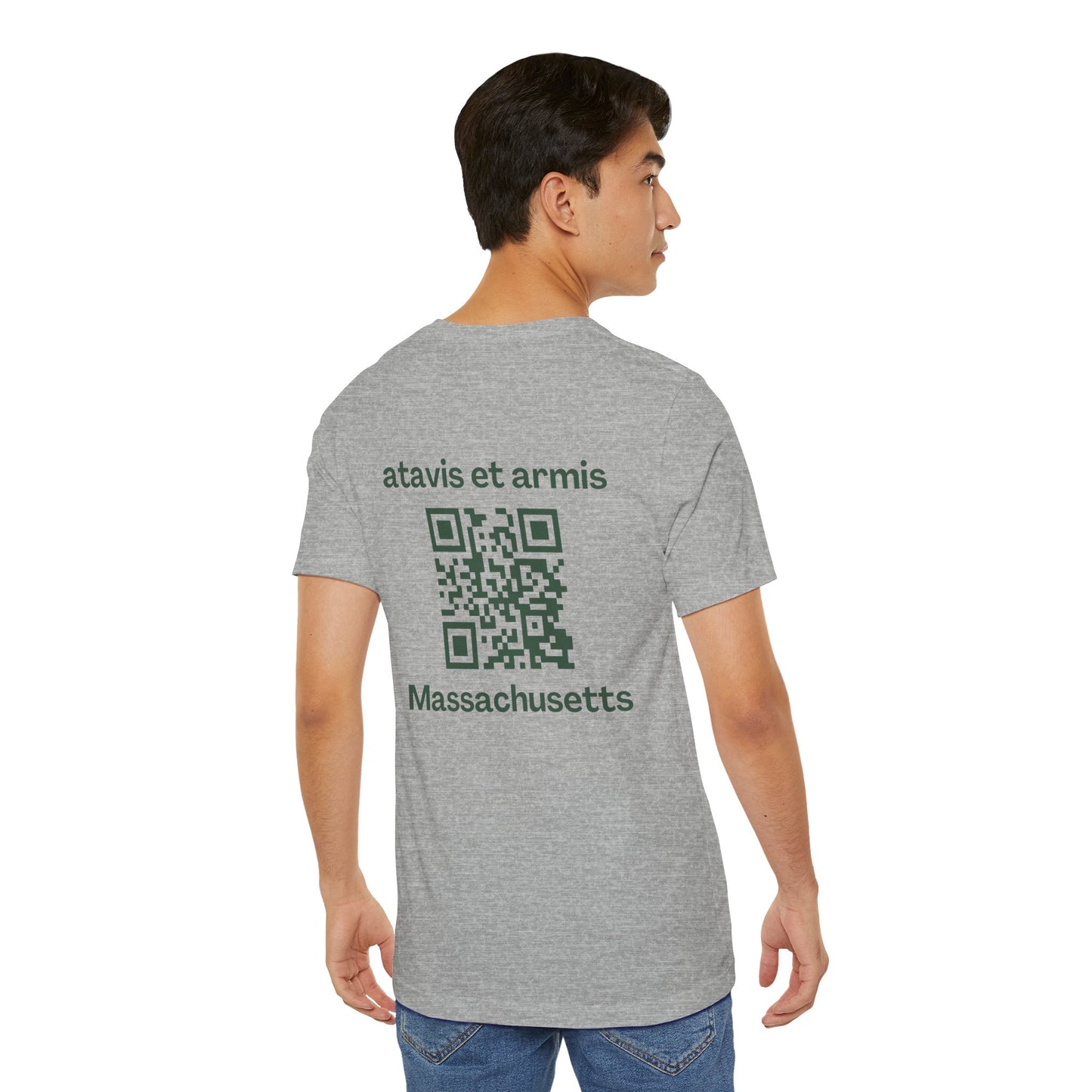 MHOSLJ Massachusetts T-Shirt - Large Cross Front and QR Back