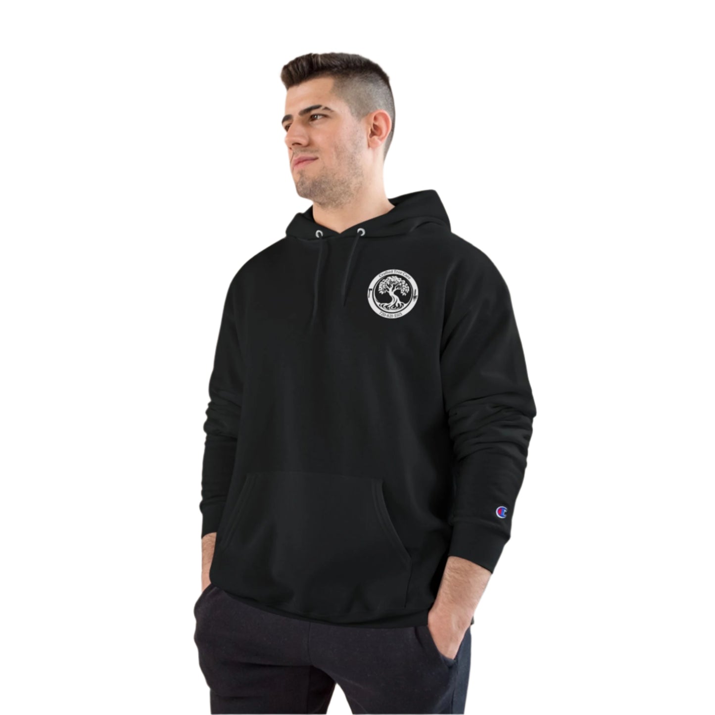 CTC Logo Beaver Chainsaw Champion Hoodie Sweatshirt - Black