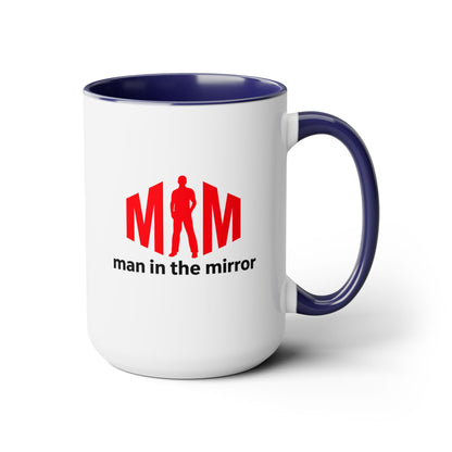 Man in the Mirror - Two-Tone Coffee Mug 15oz