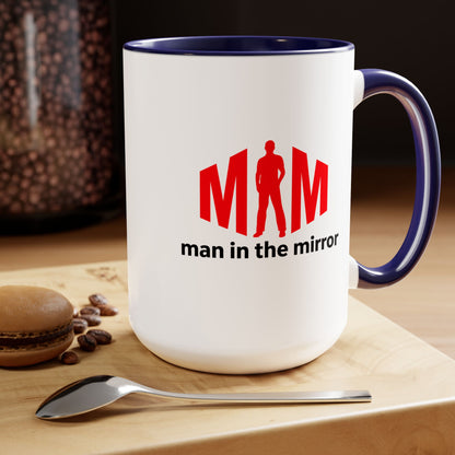 Man in the Mirror - Two-Tone Coffee Mug 15oz
