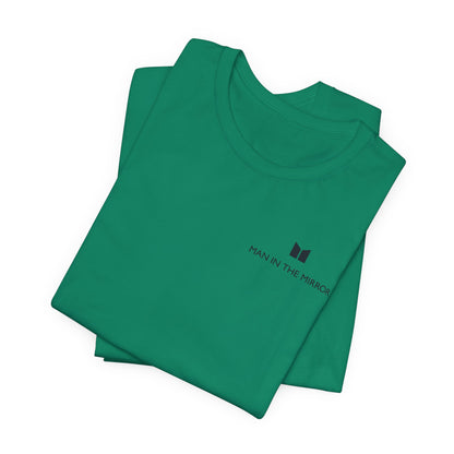 Man in the Mirror - Front Standard Logo with QR on Sleeve and How Can I Pray For You on back