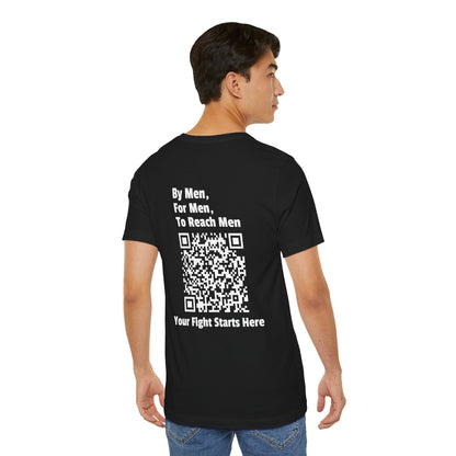 Fight Club T-Shirt - Front Cross and QR Back