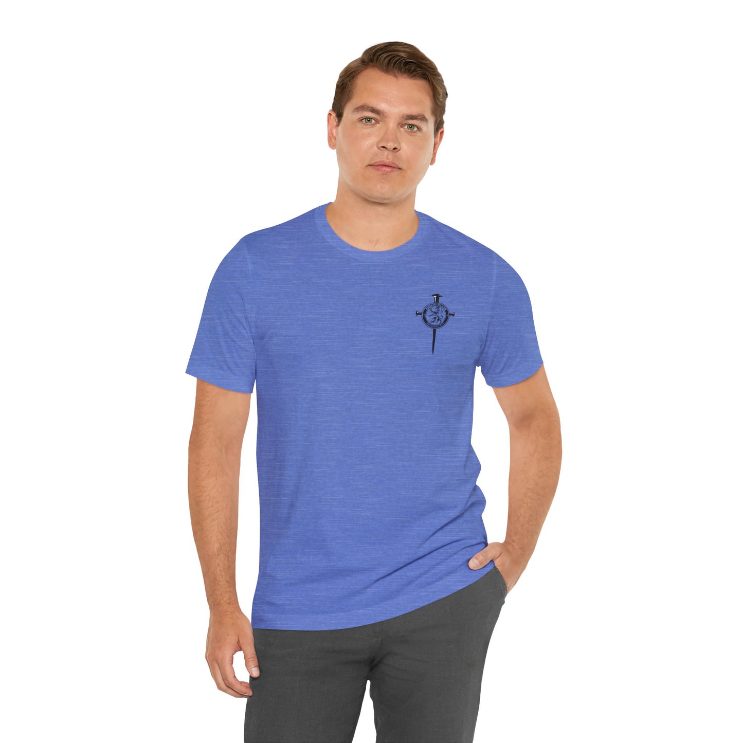 Fight Club Warrior Eagle Lightening T-Shirt - Cross Front, Warrior Eagle Back - Isiah 40:31