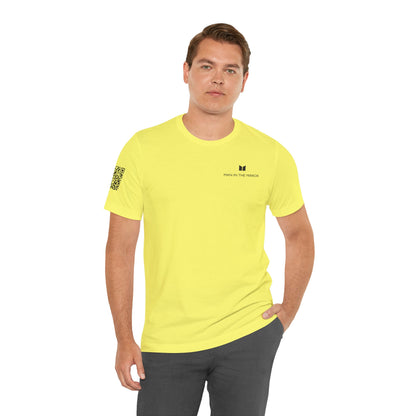 Man in the Mirror - Front Standard Logo with QR on Sleeve and How Can I Pray For You on back