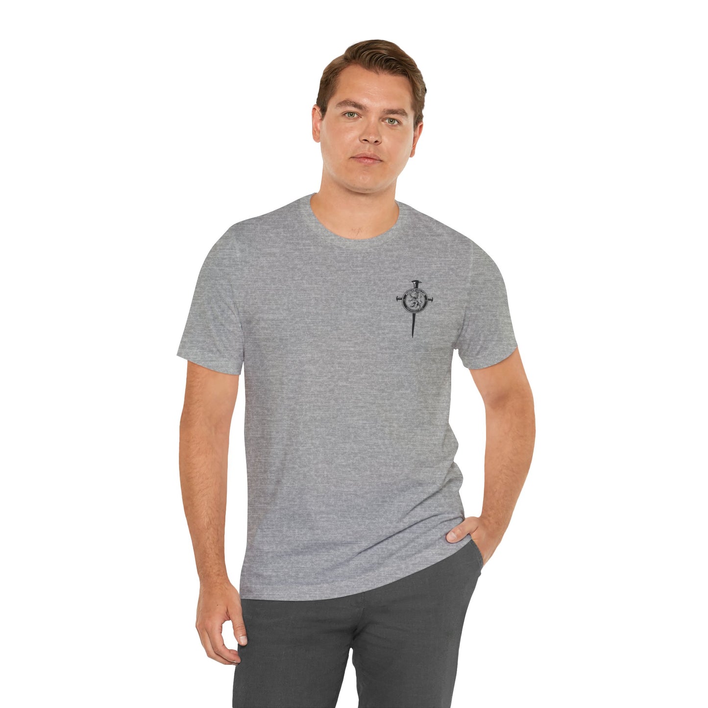 Fight Club Warrior Eagle Lightening T-Shirt - Cross Front, Warrior Eagle Back - Isiah 40:31