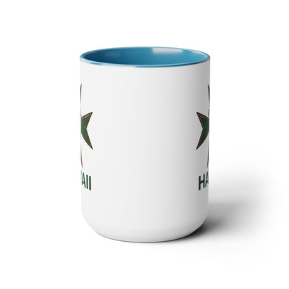 MHOSLJ Hawaii Badge Two-Tone Coffee Mug