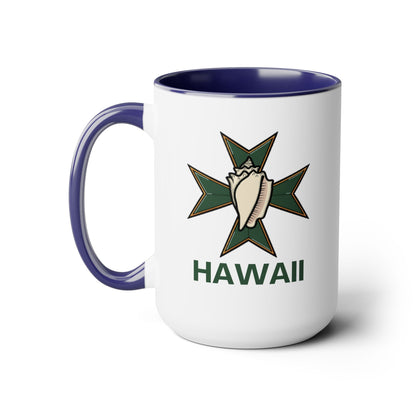 MHOSLJ Hawaii Badge Two-Tone Coffee Mug