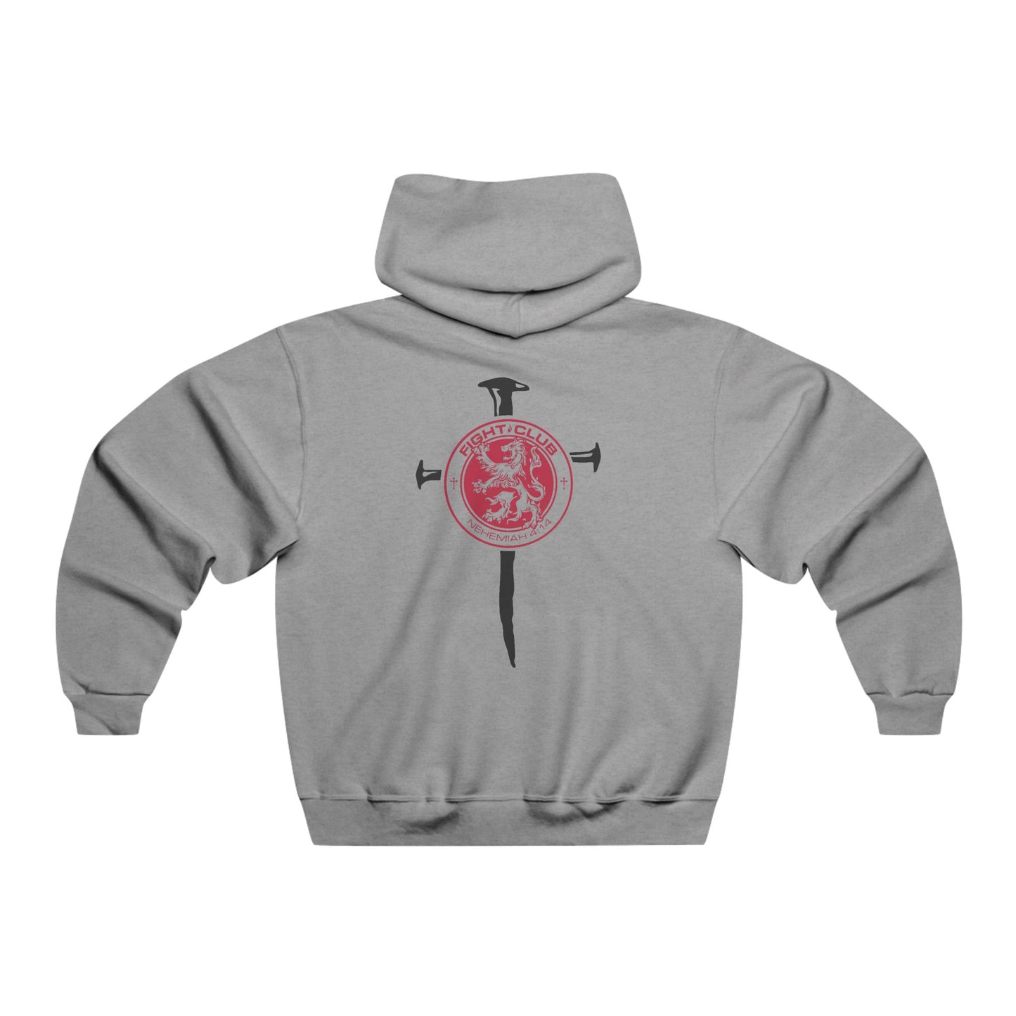 Fight Club Hooded Sweatshirt - Logo Front and Cross Back