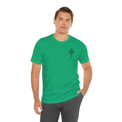 Fight Club Warrior Eagle Lightening T-Shirt - Cross Front, Warrior Eagle Back - Isiah 40:31