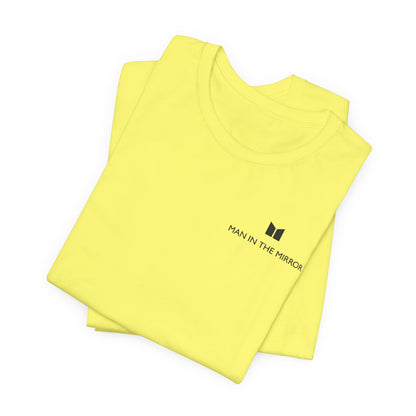 Man in the Mirror - Front Standard Logo with QR on Sleeve and How Can I Pray For You on back