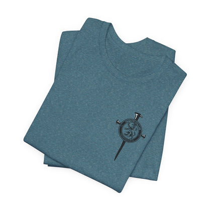 Fight Club T-Shirt - Cross Front, Jeremiah 29:11 Knight Back, and FC Sleeve