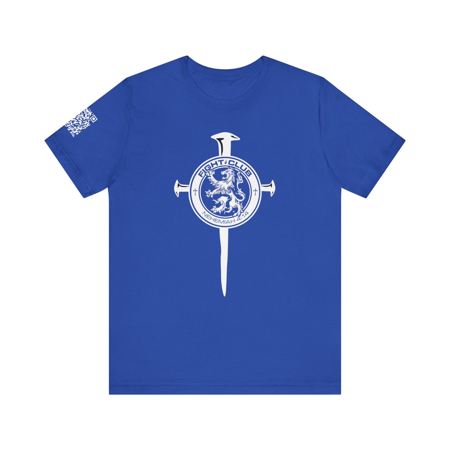 Fight Club T-Shirt - Front Cross and QR Sleeve