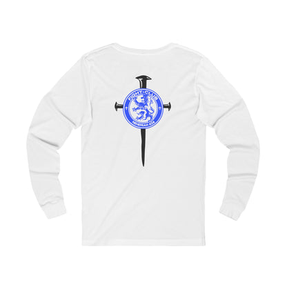 Fight Club Long Sleeve T-Shirt - Colorful Logo Front and Cross Back