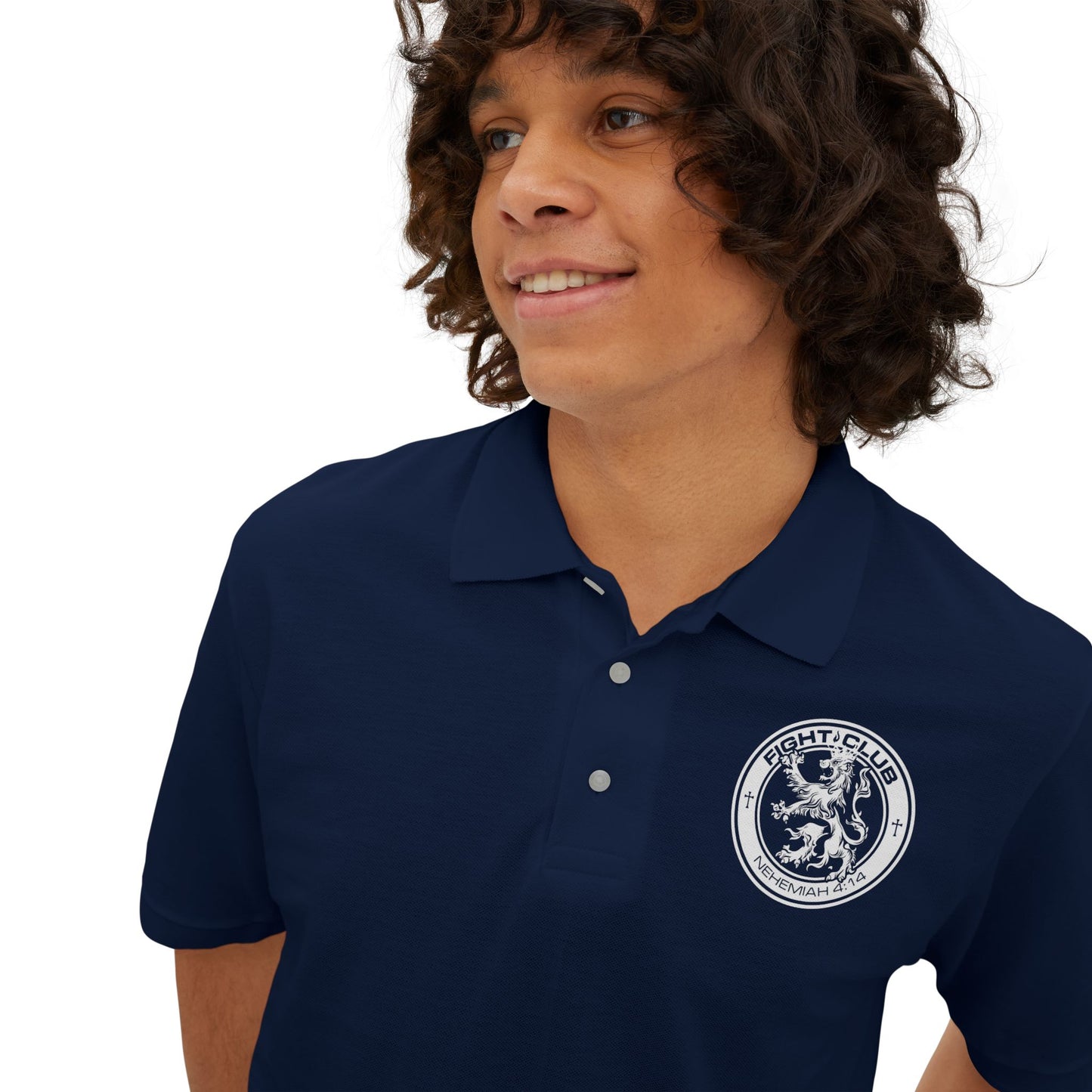 Fight Club Men's Cotton Polo - Front Logo