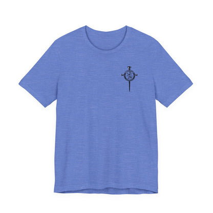 Fight Club Warrior Eagle Lightening T-Shirt - Cross Front, Warrior Eagle Back - Isiah 40:31