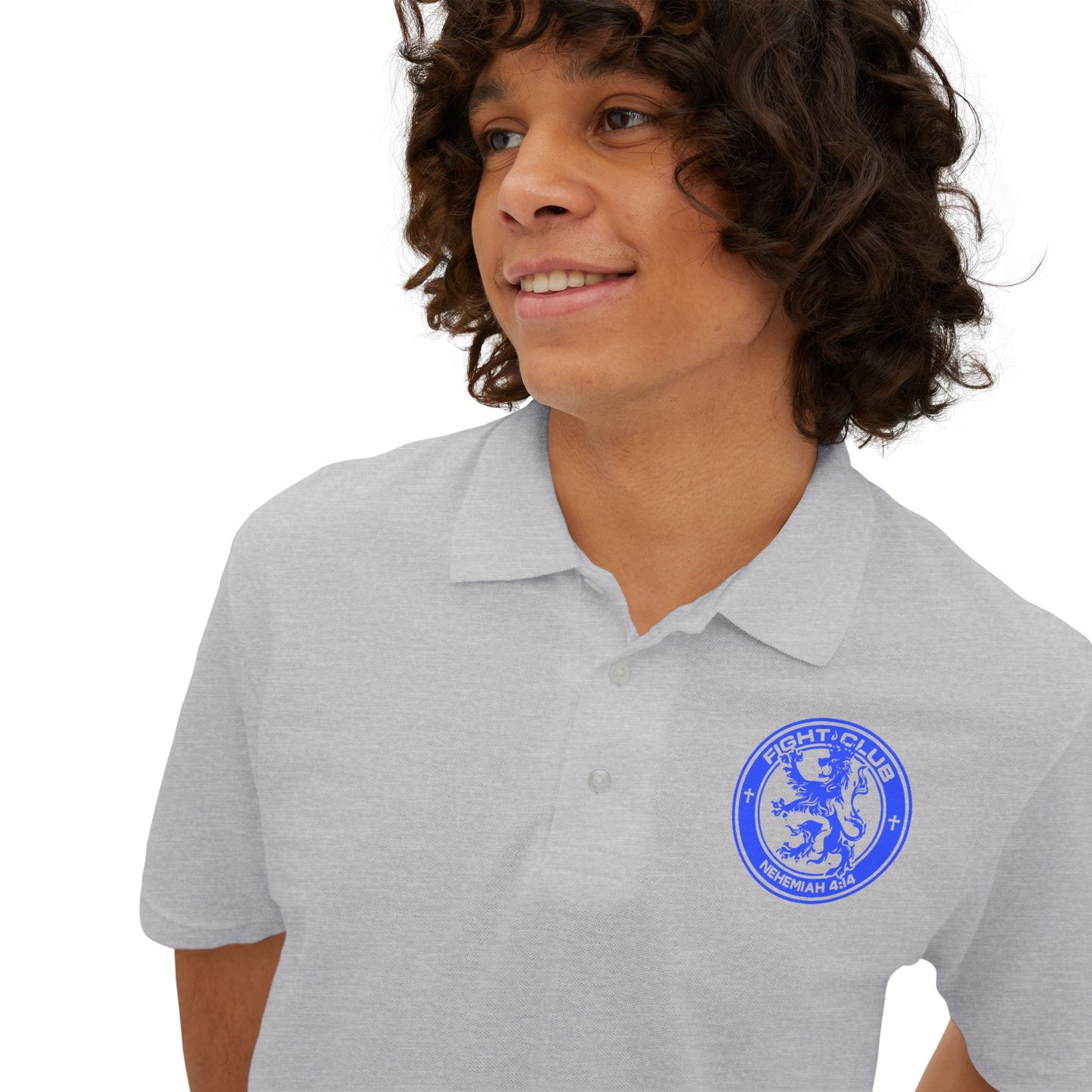 Fight Club Men's Cotton Polo - Front Logo