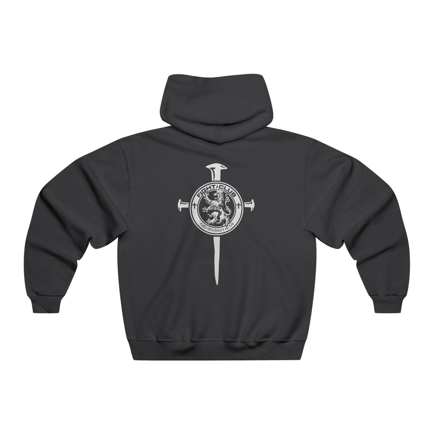 Fight Club Hooded Sweatshirt - Logo Front and Cross Back