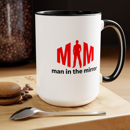 Man in the Mirror - Two-Tone Coffee Mug 15oz