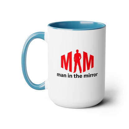 Man in the Mirror - Two-Tone Coffee Mug 15oz