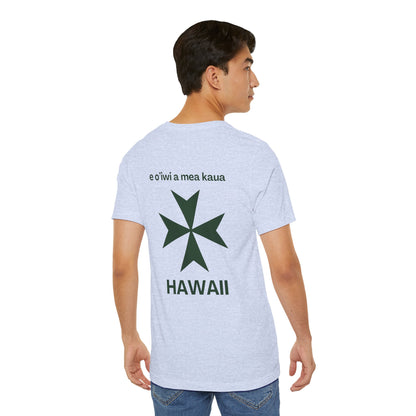 MHOSLJ Hawaii T-Shirt- QR Front and Green Cross Back