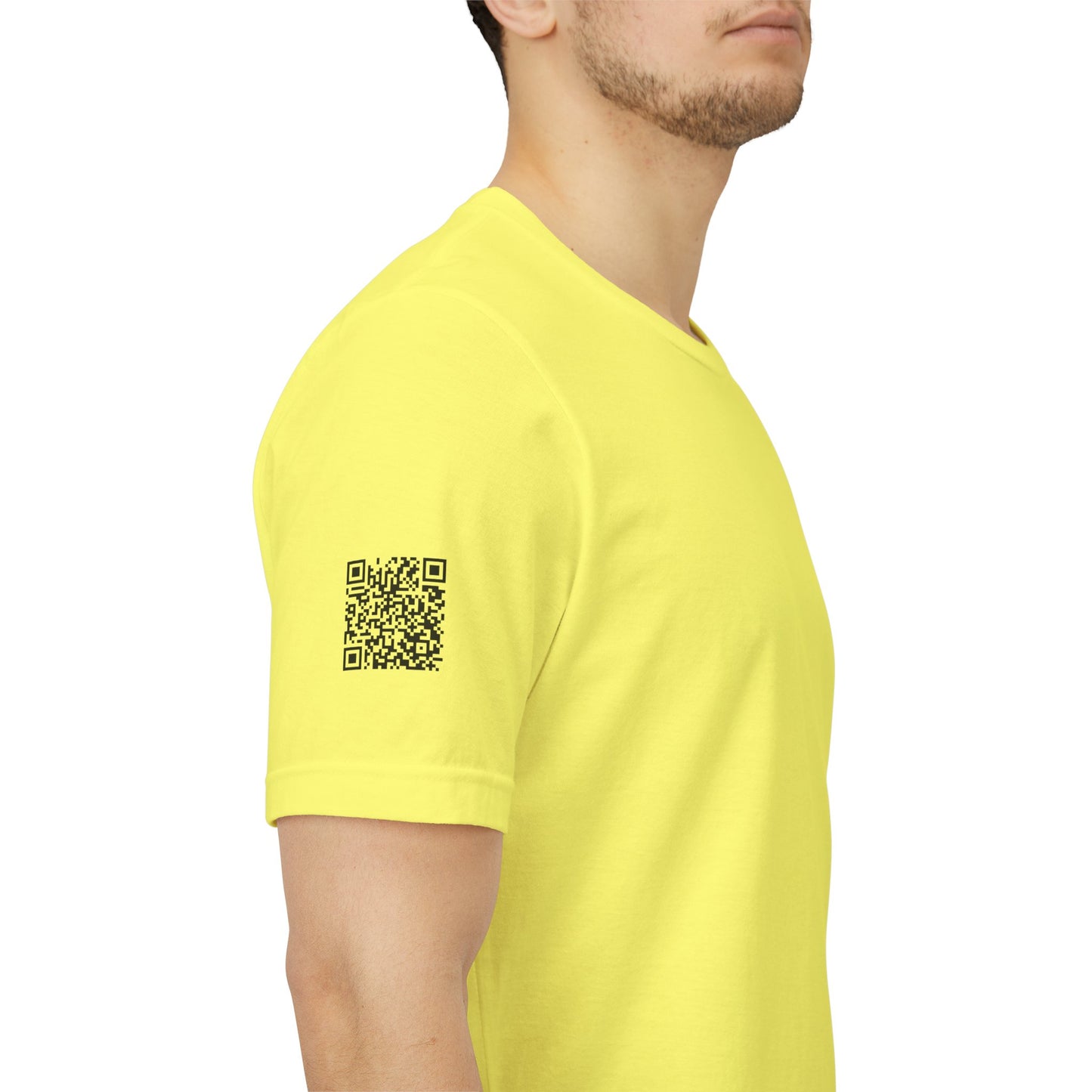 Man in the Mirror - Front Standard Logo with QR on Sleeve and How Can I Pray For You on back