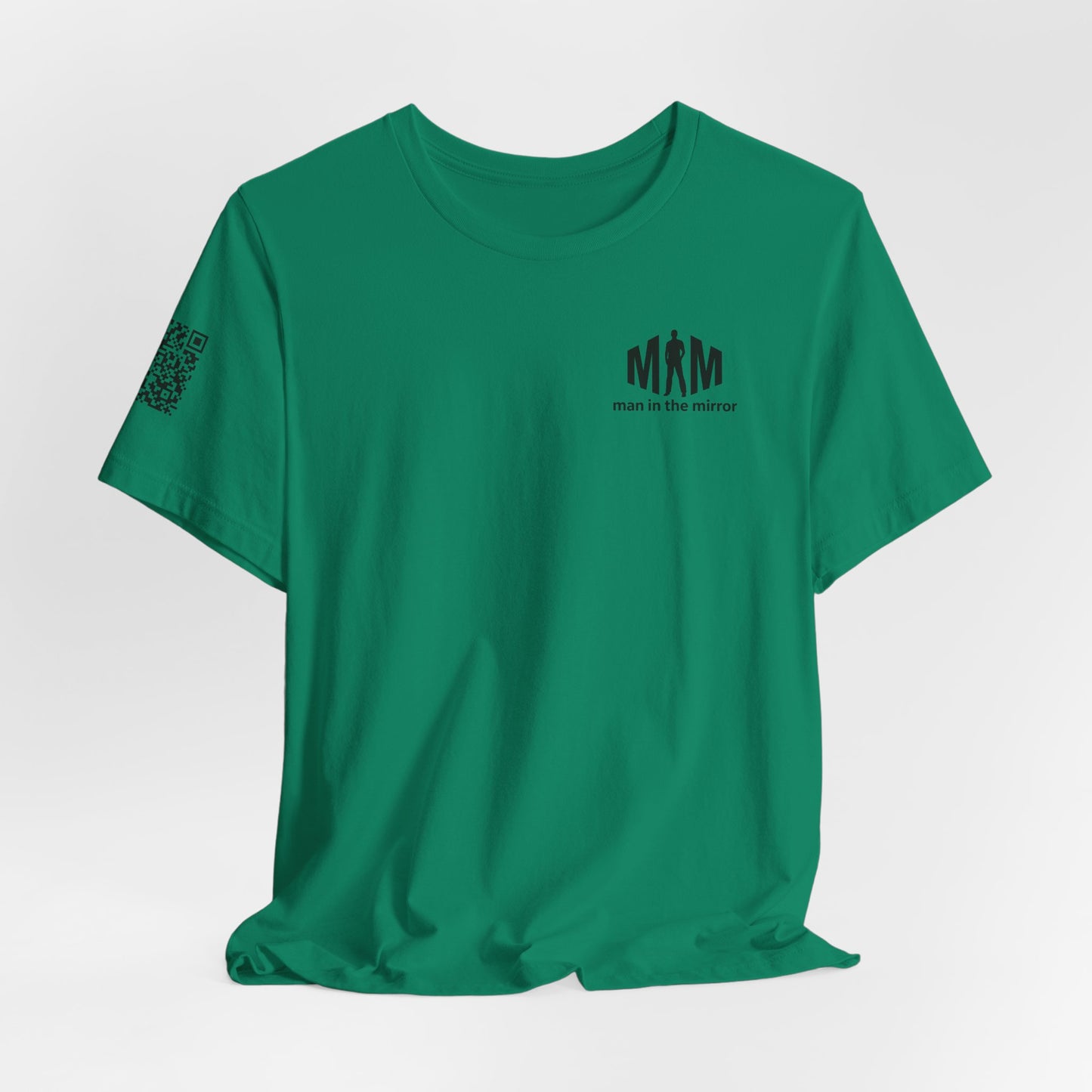 Man in the Mirror - Front MIM Logo with QR on Sleeve and How Can I Pray For You on back