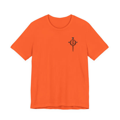 Fight Club Warrior Eagle Lightening T-Shirt - Cross Front, Warrior Eagle Back - Isiah 40:31