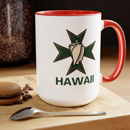 MHOSLJ Hawaii Badge Two-Tone Coffee Mug