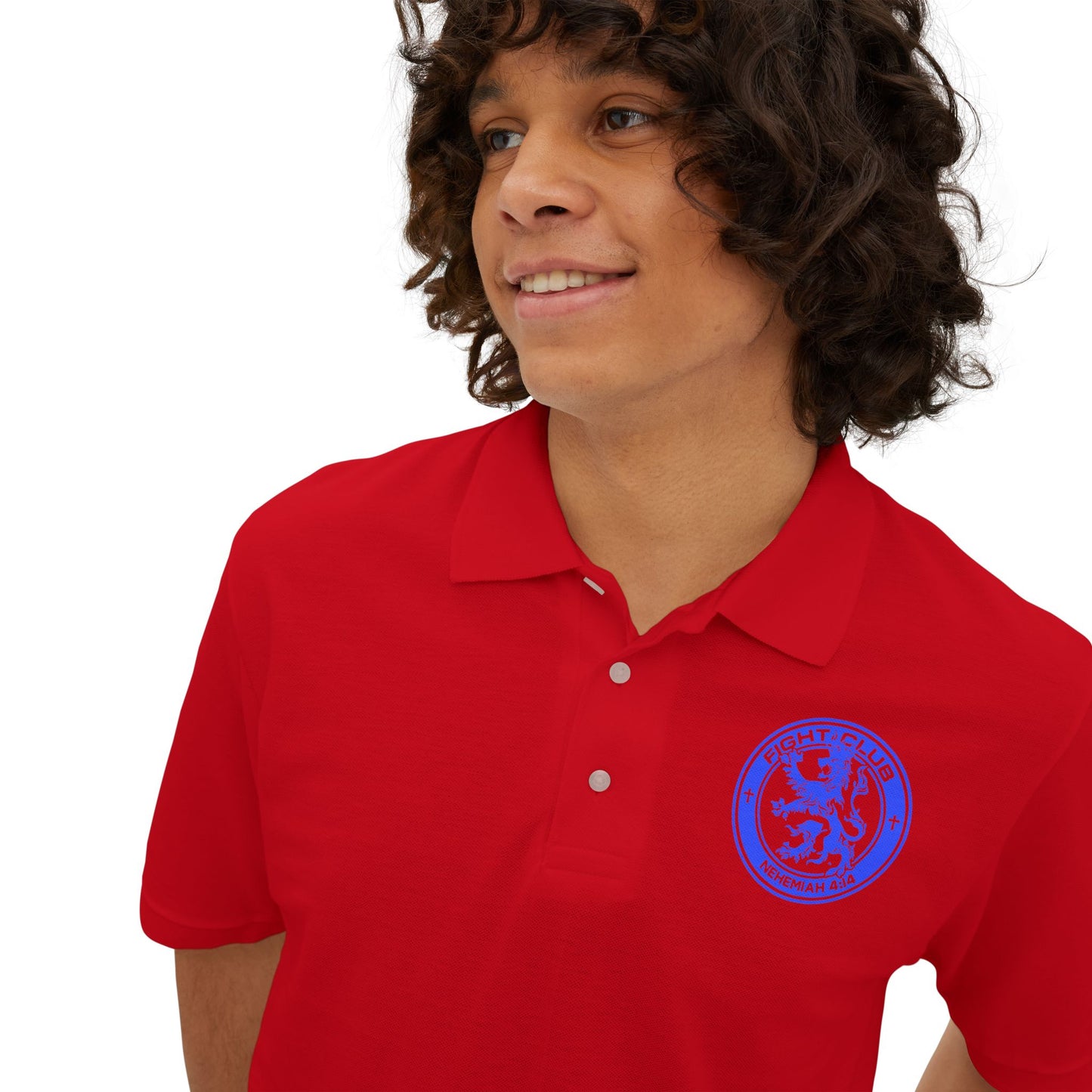 Fight Club Men's Cotton Polo - Front Logo