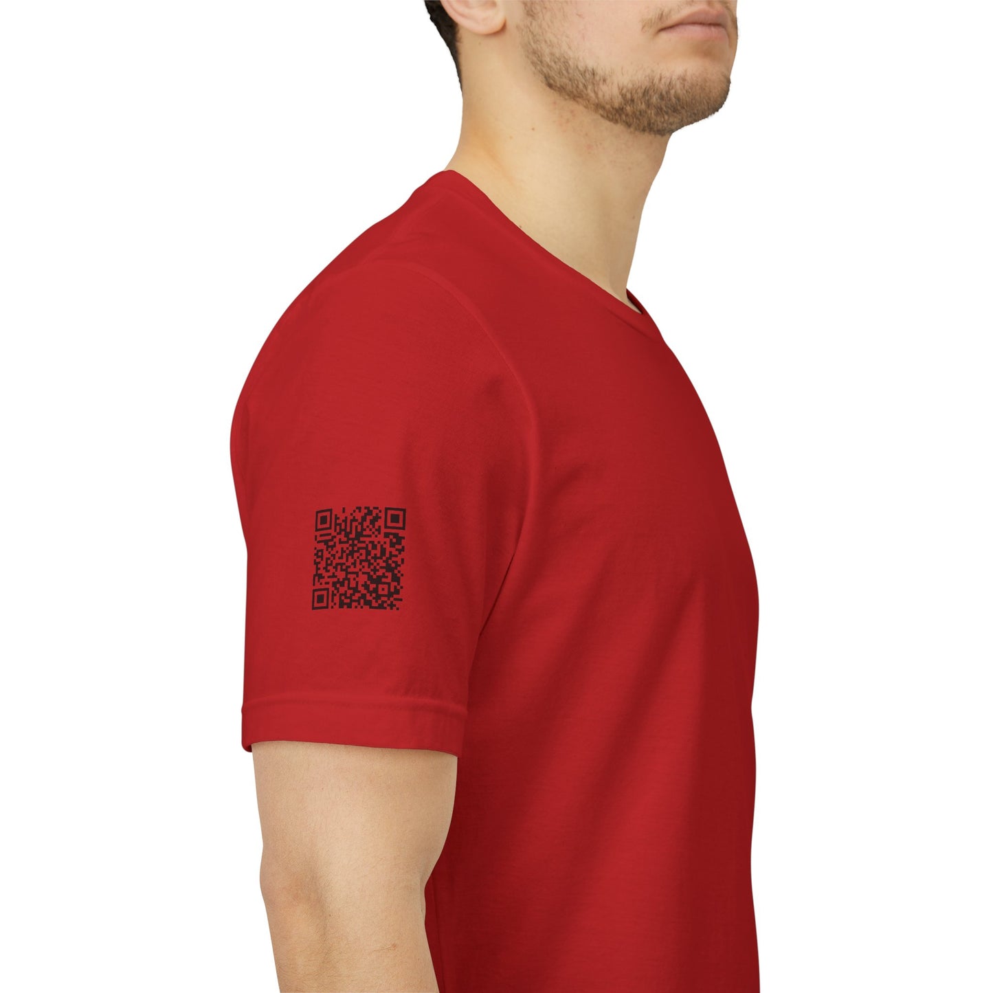 Man in the Mirror - Front Standard Logo with QR on Sleeve and How Can I Pray For You on back