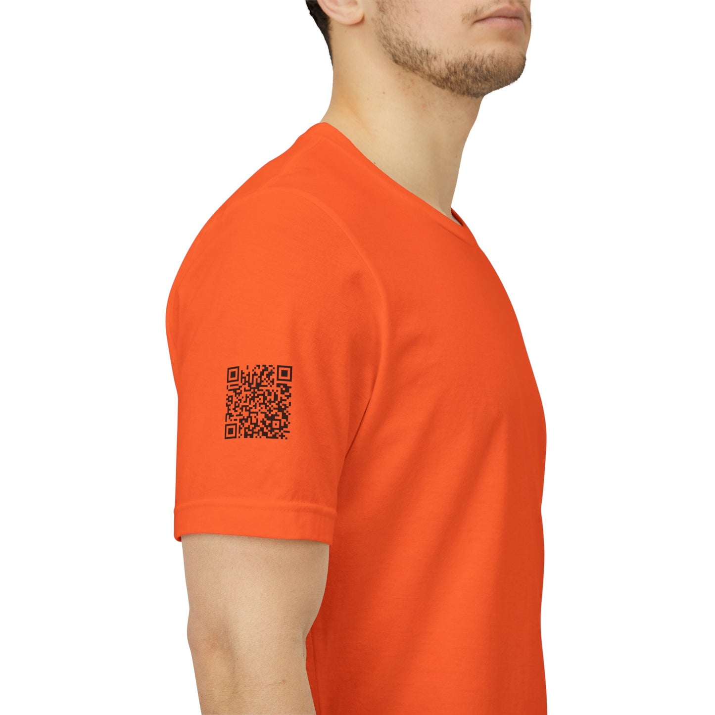 Man in the Mirror - Front Standard Logo with QR on Sleeve and How Can I Pray For You on back