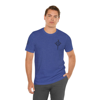 Fight Club T-Shirt - Cross Front, Jeremiah 29:11 Knight Back, and FC Sleeve