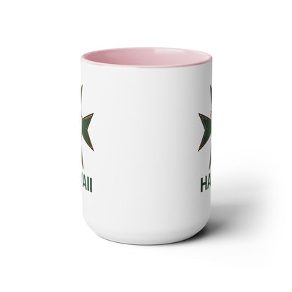 MHOSLJ Hawaii Badge Two-Tone Coffee Mug
