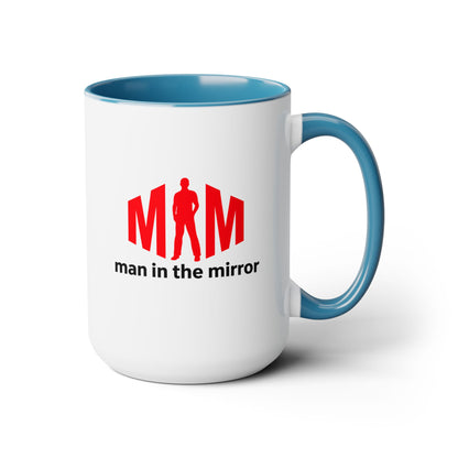 Man in the Mirror - Two-Tone Coffee Mug 15oz