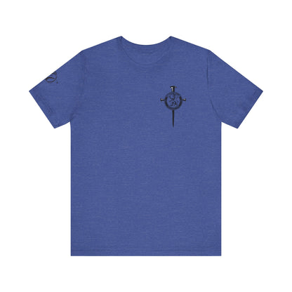 Fight Club T-Shirt - Cross Front, Jeremiah 29:11 Knight Back, and FC Sleeve