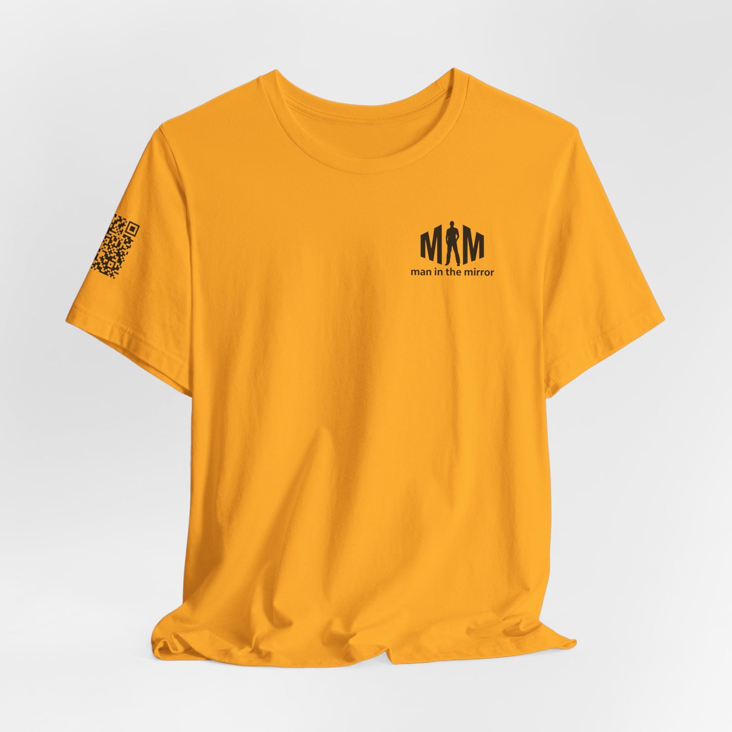 Man in the Mirror - Front MIM Logo with QR on Sleeve and How Can I Pray For You on back