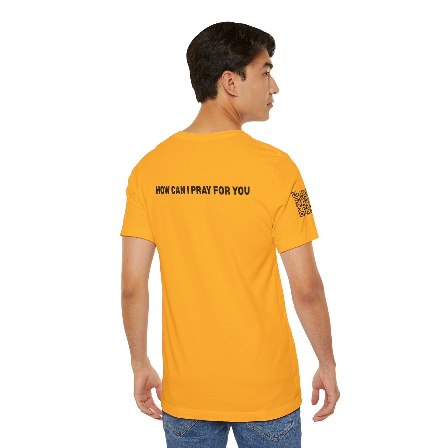 Man in the Mirror - Front MIM Logo with QR on Sleeve and How Can I Pray For You on back
