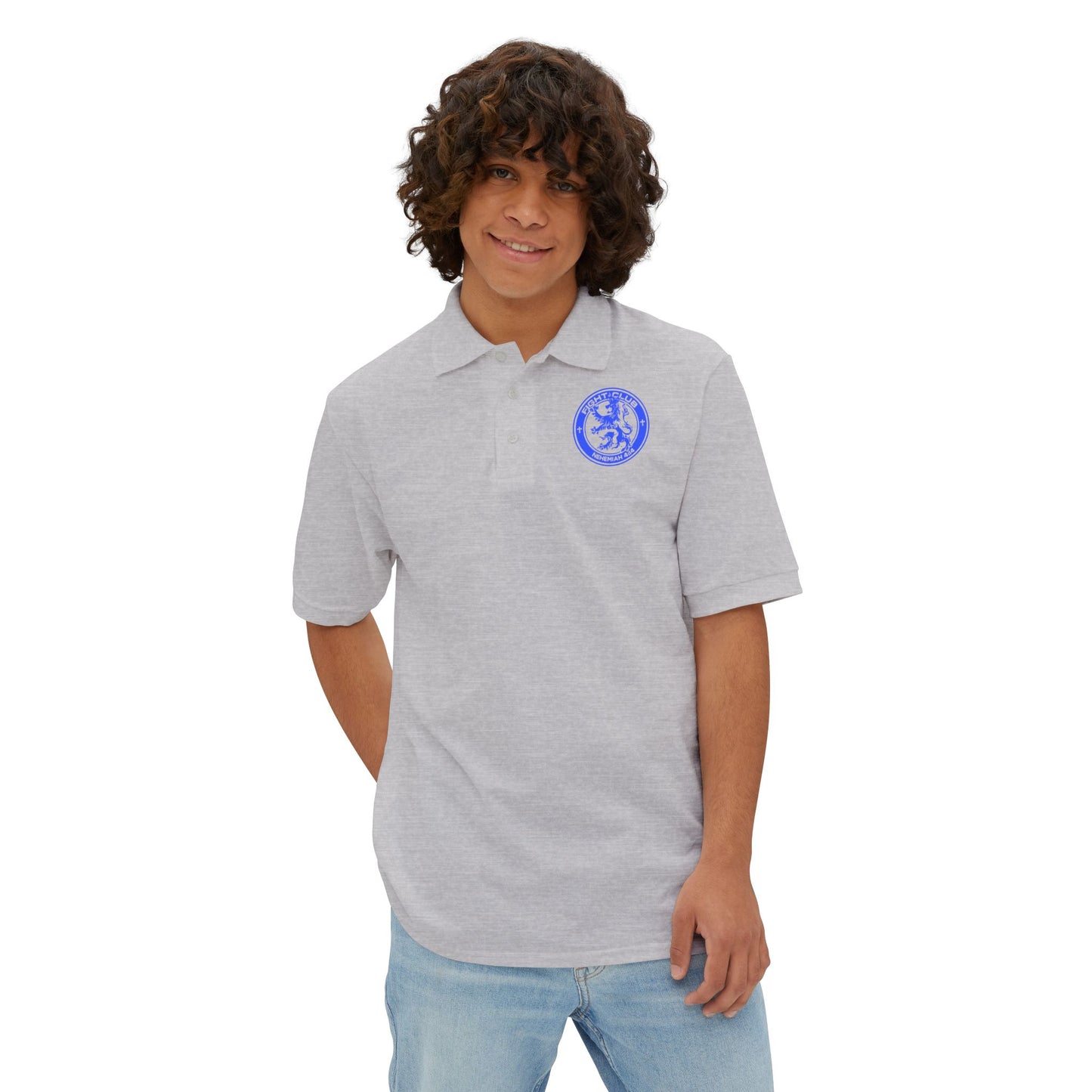 Fight Club Men's Cotton Polo - Front Logo