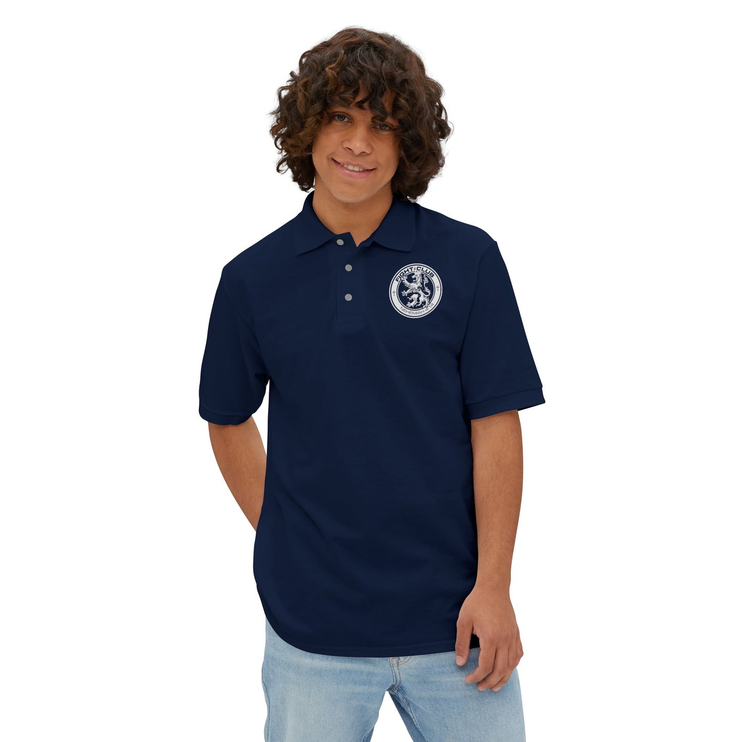 Fight Club Men's Cotton Polo - Front Logo