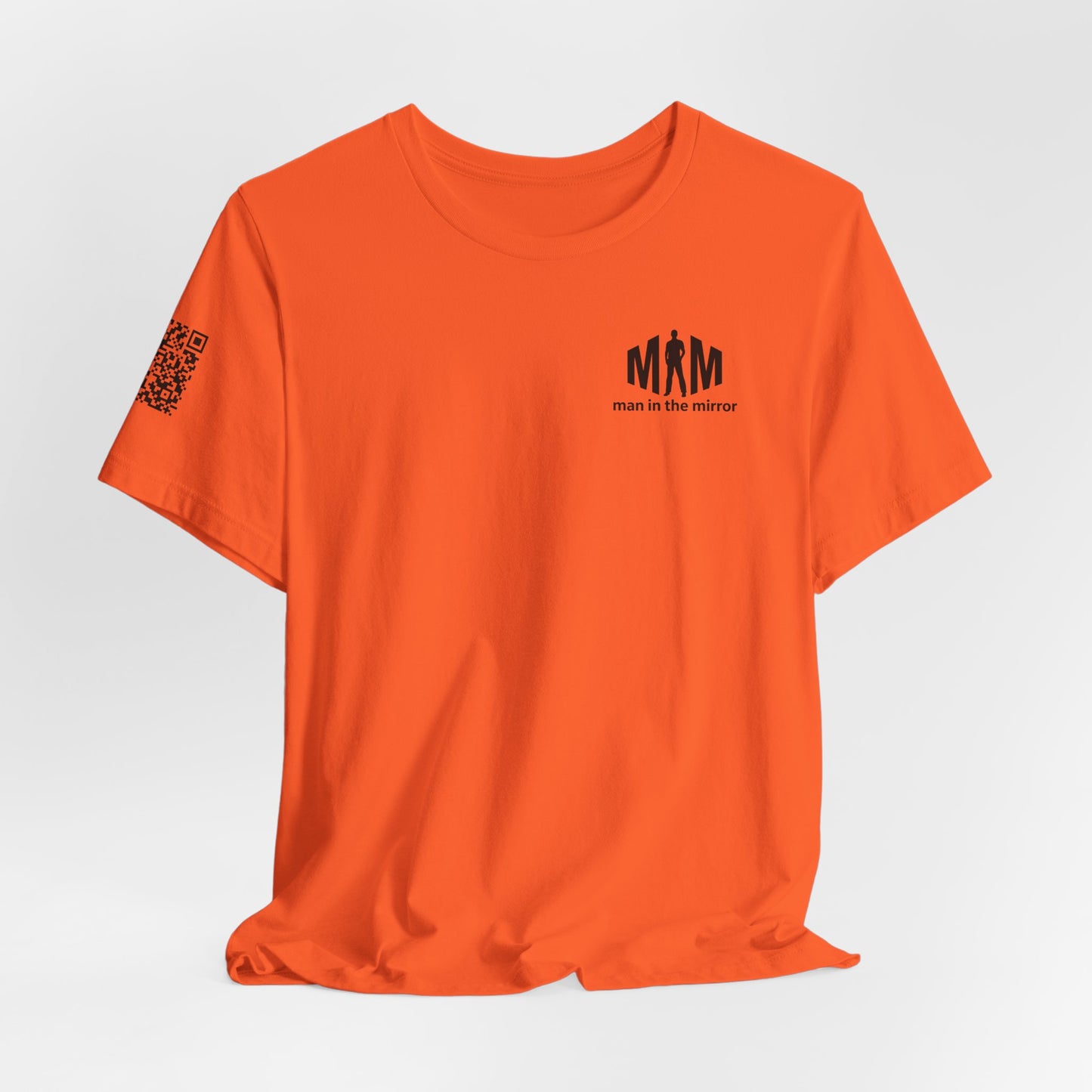 Man in the Mirror - Front MIM Logo with QR on Sleeve and How Can I Pray For You on back