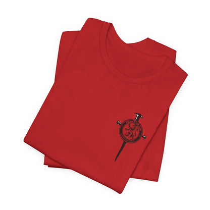 Fight Club T-Shirt - Cross Front, Jeremiah 29:11 Knight Back, and FC Sleeve