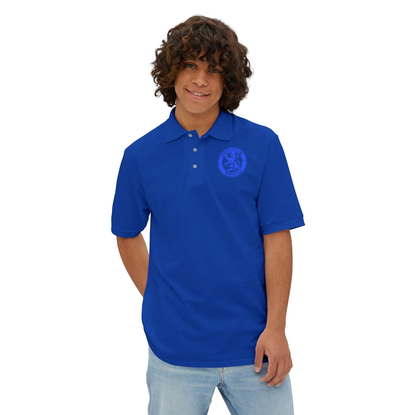 Fight Club Men's Cotton Polo - Front Logo