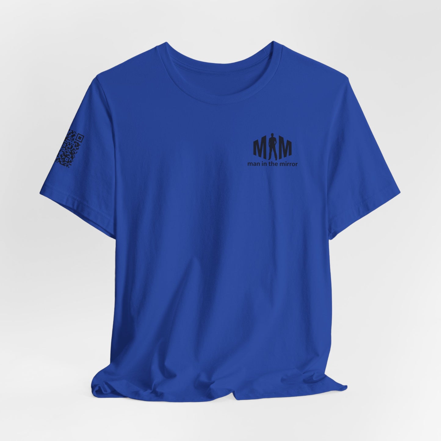 Man in the Mirror - Front MIM Logo with QR on Sleeve and How Can I Pray For You on back