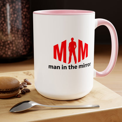 Man in the Mirror - Two-Tone Coffee Mug 15oz