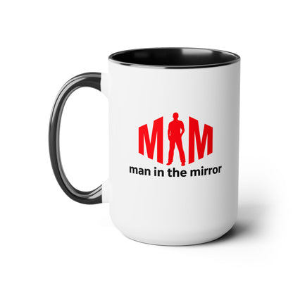 Man in the Mirror - Two-Tone Coffee Mug 15oz
