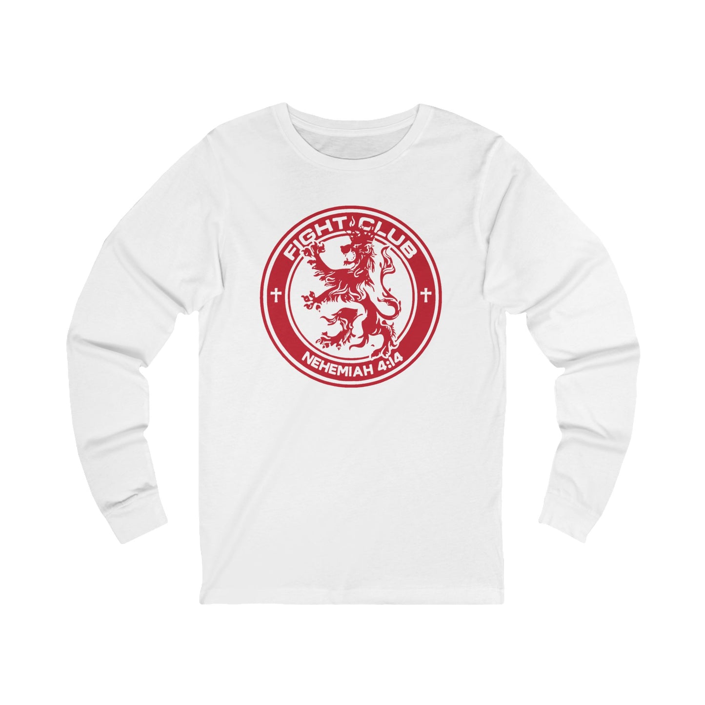 Fight Club Long Sleeve T-Shirt - Red Logo Front